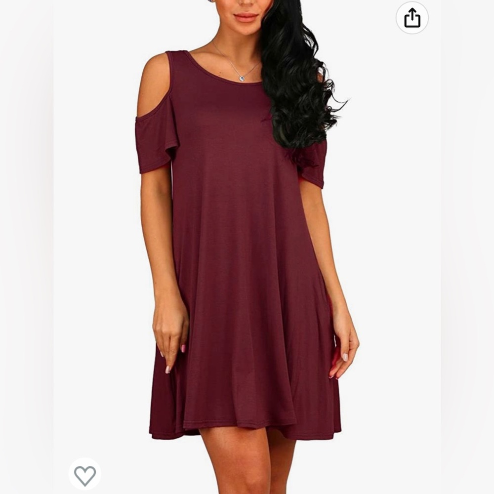 Casual cold shoulder dress
